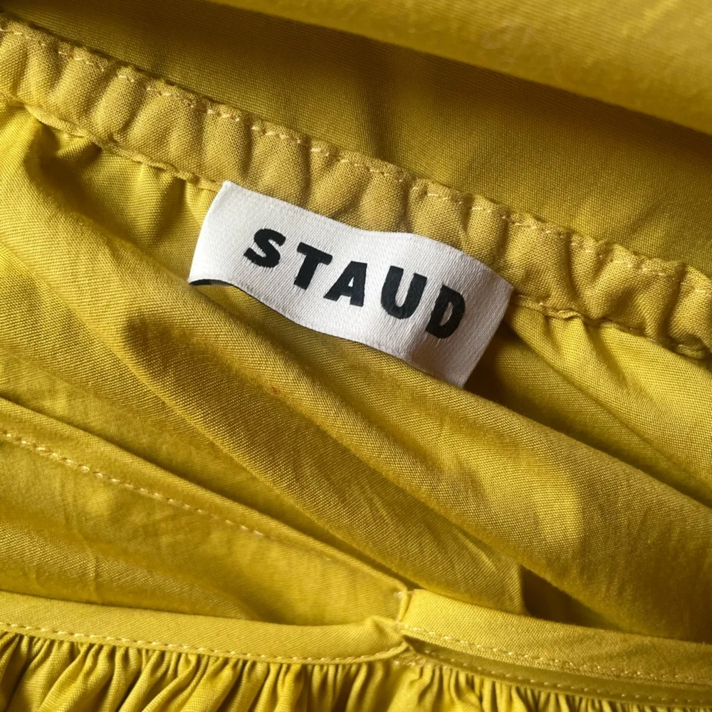 Staud mustard yellow mini trapeze dress Size 4 - Picture 2 of 7